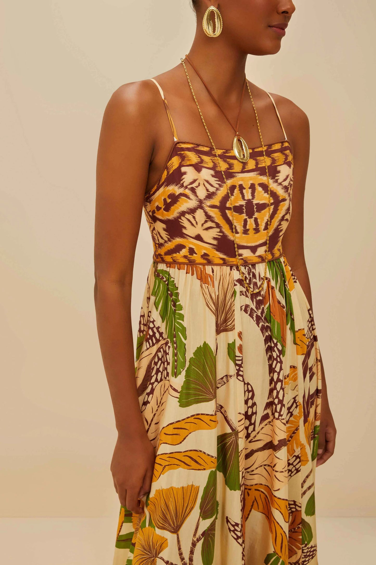 Vestido estampado fiesta farm rio Valencia