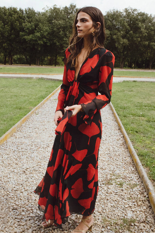 Vestido elegante para bodas, fiestas, comuniones o bautizos en España. Vestido de la marca Baymo.