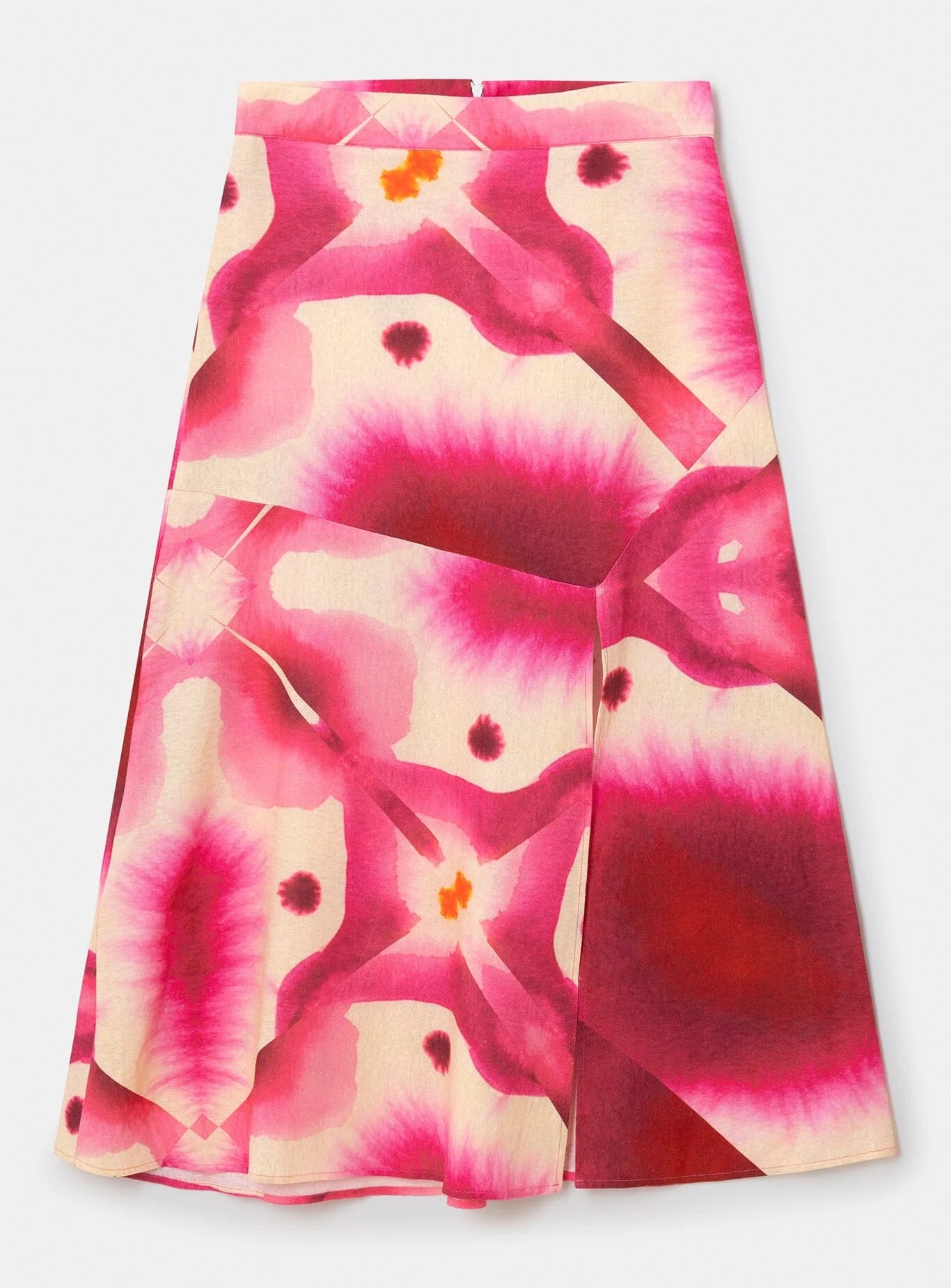 Falda estampada rosada marca Laagam prara bodas y ocasiones especiales
