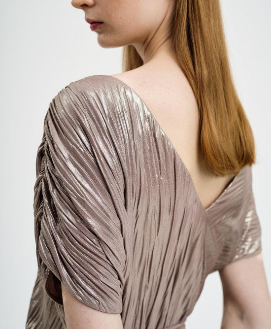 Vestido largo elegante para cena o fiesta de navidad o eventos formales y bodas. Disponible para alquilar en España.